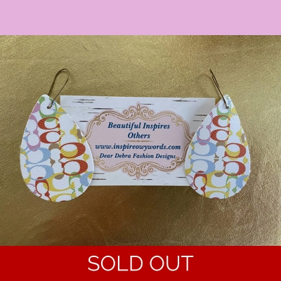 Coach Light Weight faux leather dangle earrings